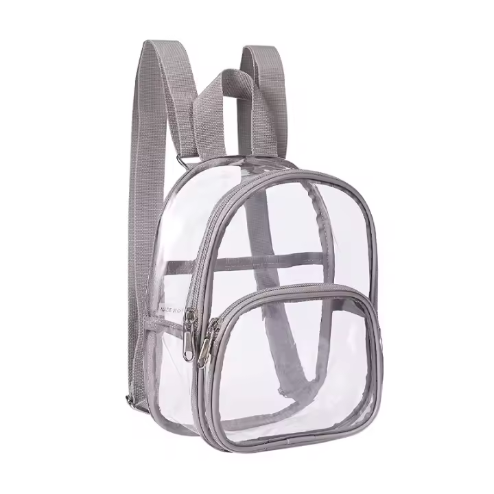 Mochila De Viaje Transparente PVC Impermeable Para Niños Con Hombro Y Estuche De Deporte Aprobado Para Campo Mini Mochila Escolar Con Correa - 1