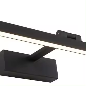 Éclairage de miroir à LED, éclairage de salle de bain à LED, appliques murales IP44, 18W blanc chaud 3000K, Noir - 1