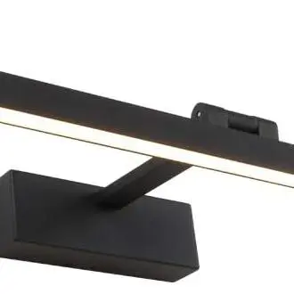 Éclairage de miroir à LED, éclairage de salle de bain à LED, appliques murales IP44, 18W blanc chaud 3000K, Noir - 1