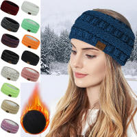 Diadema De Punto Para Mujer Invierno Cálido Lana Tejida Calentador De Orejas Cross Knot Turban Accesorios De Cabello Unisex - details 1