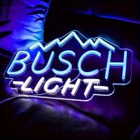 1pc Luz De Neón Letras De Busch Light Luz De Montaña De Hielo Para Decoración De Pared Luz LED Para Dormitorio Cueva De Hombre - details 1