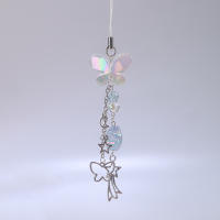 Cadena De Teléfono Azul Y2K Con Encanto De Mariposa Y Estrella Lanyard De Llave INS Decoración De Bolsa Y Cámara Antipérdida - details 3