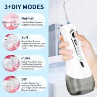 Irrigador Bucal Portatil, Irrigador Dental con 8 Boquillas 4 Modos,USB Recargable IPX7 Impermeable Irrigadores Bucales 320ML Para Limpiar en Profundidad,Para el Hogar y los Viajes - details 0