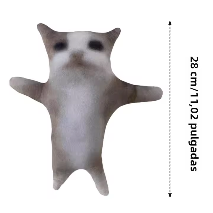 Juguete De Gato Divertido Y Feliz En Peluche Animal De Muñeco Suave Para Niños Y Adultos Regalos De Cumpleaños Y Navidad Accesorio De Sueño Interactivo - 1