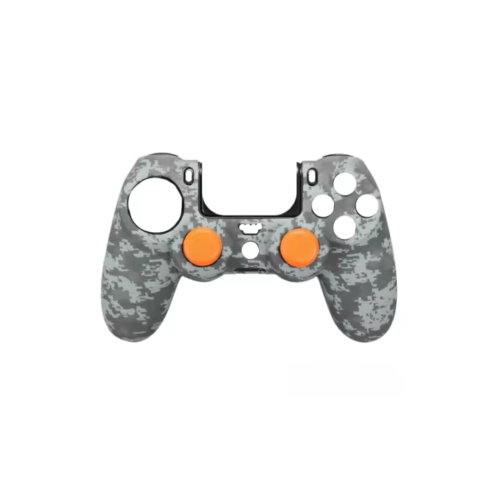 FR-TEC Pack para mando DualShock PS4 – Incluye funda de silicona con diseño de camuflaje pixelado en negro y grips para joysticks – Mejora el agarre y protege tu controlador durante las sesiones de juego ⋆ Envío desde España ⋆ Práctico y duradero - 1