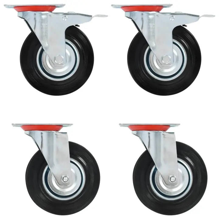 vidaXL Ruedas Giratorias con Diámetro 125mm Manipulación Materiales Mueble Cantidad 4 unidades,  8 unidades,  12 unidades y mas - 1