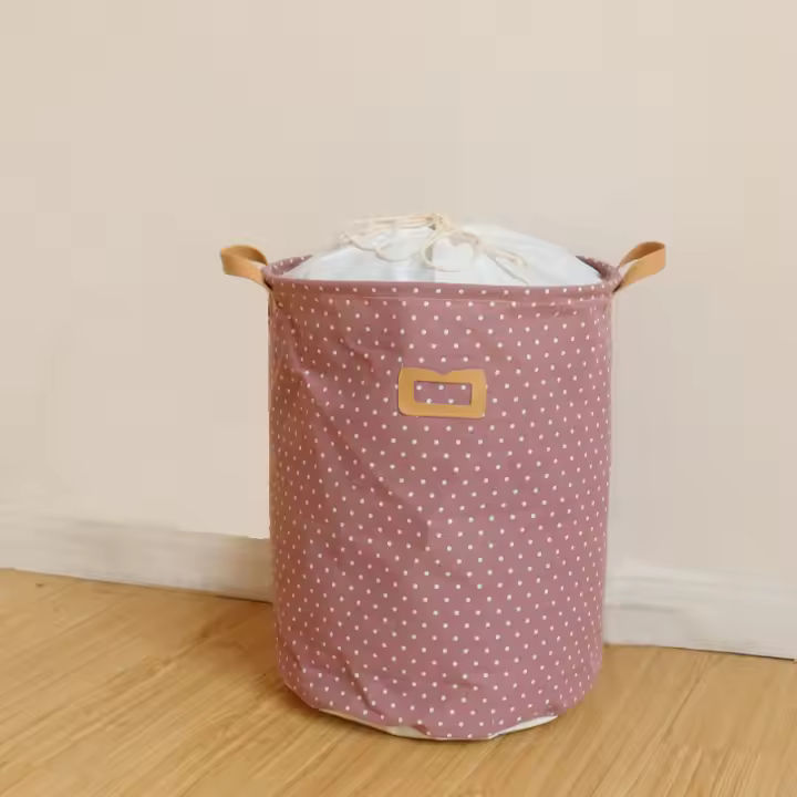 Cesta De Almacenamiento De Juguete Y Ropa Lavable Zakka Tamaños Variados Hecha De Lino Multifuncional Con Asa Pila Desmontable - 1