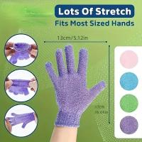 Guantes De Baño Para Eliminar Piel Muerta - Revitaliza Y Suaviza La Piel Accesorios De Ducha De Calidad Spa Coloridos Dobles - details 2