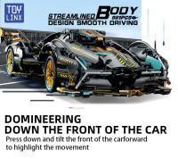 Coche De Bloques Constructibles ToylinX 1:14 Diseño Tecnológico Cool Regalo De Cumpleaños Halloween Navidad Para Amigos Material ABS Duradero Y Ecológico IncluyeInstrucciones Y Pegatinas Adecuado Para Adolescentes Y Adultos - details 1