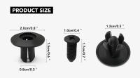 Clavos De Plástico Para Coche 8mm Universal Para Parachoques Y Guardabarros Negros 300/50pcs Accesorios De Automóvil Clips De Empuñadura - details 6