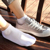 Calcetines Cortos De Algodón Para Mujer 5 Pares Color Sólido Cómodos Casual Primavera Verano Otoño Talla Unica Paquete De 5 - details 6