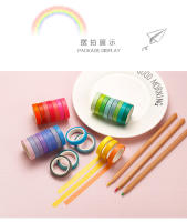 60pcs Cinta De Colores Sólidos Básicos No Repetitivos Para Decoración De Diarios Y Cuadernos DIY Caja De Pegatinas De Papel Y Arreglo De Escritorio - details 5