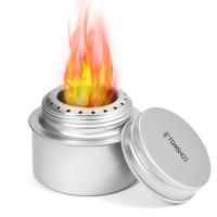 TOMSHOO Estufa Portátil De Aleación De Aluminio Mini Para Camping Y Senderismo Con Tapa Quemador De Viaje Para Cocinar a Base De Alcohol Sólido - details 10