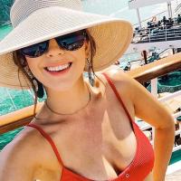Sombrero de Ala Ancha para Mujer, de Paja, Con Cola de Caballo rizada, para Playa, Verano, Protección UV, plegable, para Viajes - details 4