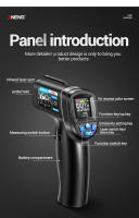 ANENG TH104 Gun Termómetro Infrarrojo Portátil -50~550℃ Con Sensor De Láser Y Pantalla VA Medidor De Temperatura Térmico Imagen Térmica Herramienta Pyrometer - details 14