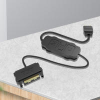 Cable De Extensión ARGB 5V 3PIN a SATA Para Controlador RGB Sync De Ventilador De PC Color Negro Material ABS Tamaño 46x22x9.5mm - details 0