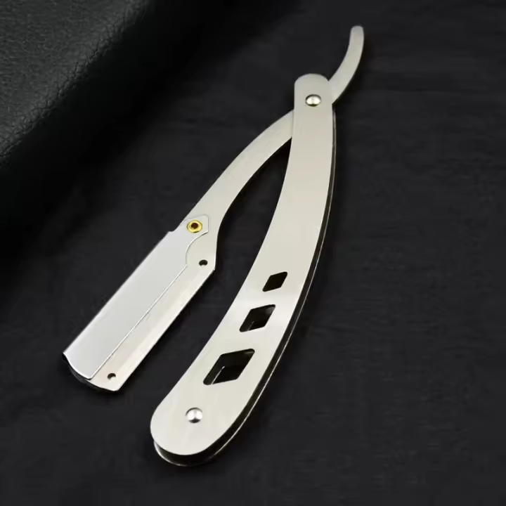 Afeitadora Manual Para Hombres Barbero Cuchillo De Lámina Reemplazable Cuidado De Barba Regalo Para Hombres Metal No Electrónica - 1
