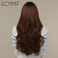 Peluca Sintética GEMMA Larga Ombre Marrón Vino Rojo Con Franja Rizado Resistente a Altas Temperaturas Pelo Falso Natural Para Mujeres Cosplay 26+ Pulgadas Densidad 130% Capa Promedio - details 2