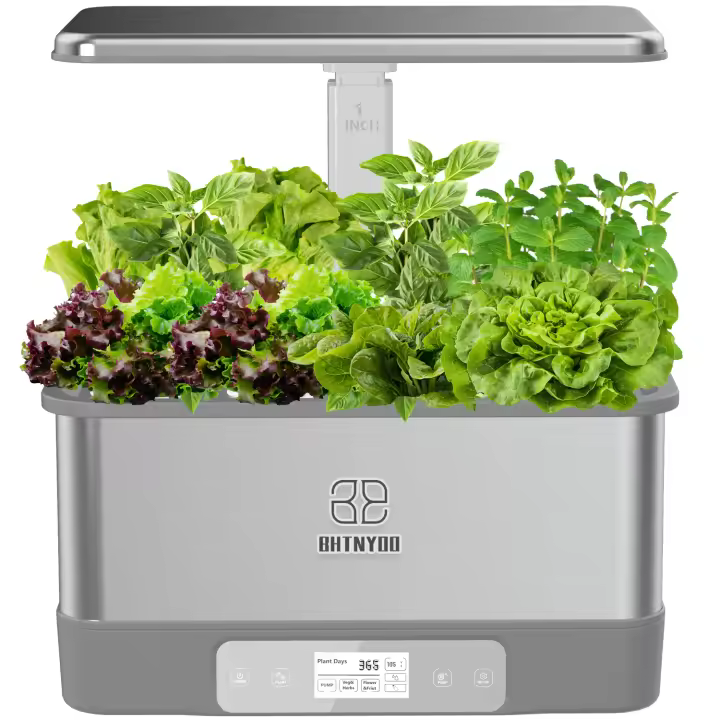 Sistema De Cultivo Hydroponico WiFi Para Jardín Interior Con 8 Pilas De Hierbas Luz De Crecimiento LED Y Caja De Jardinería Sin Tierra Control Remoto - 1