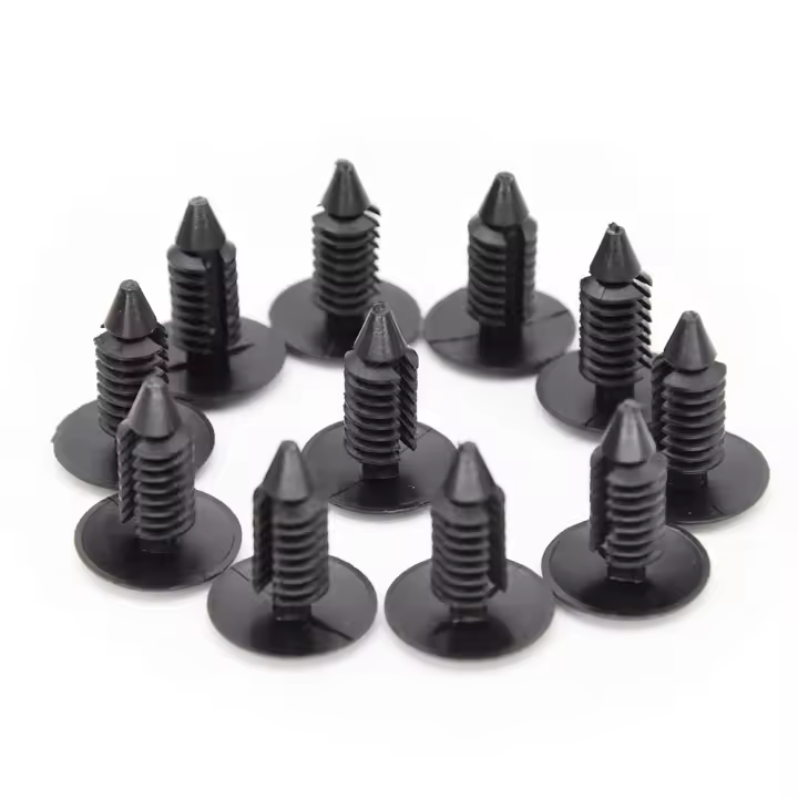10pcs Clips De Coche De Nylon Con Agujero De 8mm Retenci\u00f3n De Parachoques Y Guardabarros Para Pl\u00e1stico Auto Fijador - 1