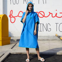 Poncho De Playa Con Capucha Para Adultos Toalla De Natación Con Capucha Microfibra Toalla De Baño Para Cambio Rápido Después De La Natación O Uso En La Playa - details 2