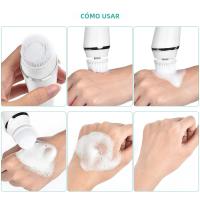 Limpieza Facial Profunda 4 En 1 Con Cepillo De Silicona Sonic Limpieza Profunda Eliminador De Quistes Masajeador De Piel Herramientas De Cuidado De La Piel Recargable USB - details 14
