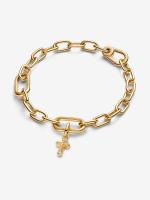 Pandora - Charm Colgante mini with brilliant Cruz-Baño de Oro de 14K - details 0