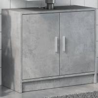 vidaXL Armario de lavabo madera de ingeniería 63x29x55 cm en color Gris sonoma/Gris hormigón/Negro y más | almacenamiento funcional diseño moderno para baño dormitorio sala - details 1