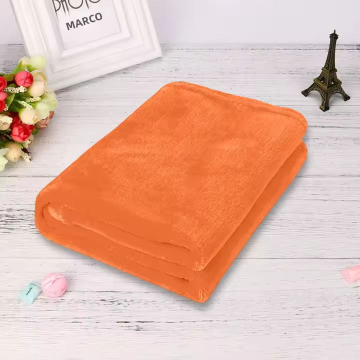 Manta De Microfibra Flanela Gruesa 2024 1 Pieza Suave Y Cálida Para Cama O Coche Manta De Plush Ligera Y Cómoda Para Adultos Uso En Picnic Lavable Mecánicamente - 1