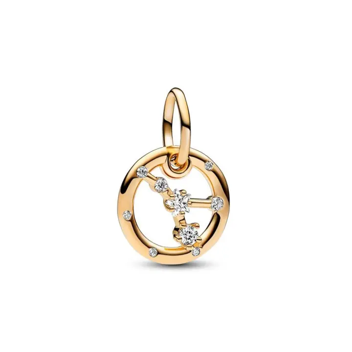 762708C01 - Charm Colgante con un recubrimiento en oro de 14k Zodiaco Cáncer Pandora 762708C01 PANDORA Raíz Joyas Pandora MUJER inicio Charm Pandora Mujer Pandora Original - 1