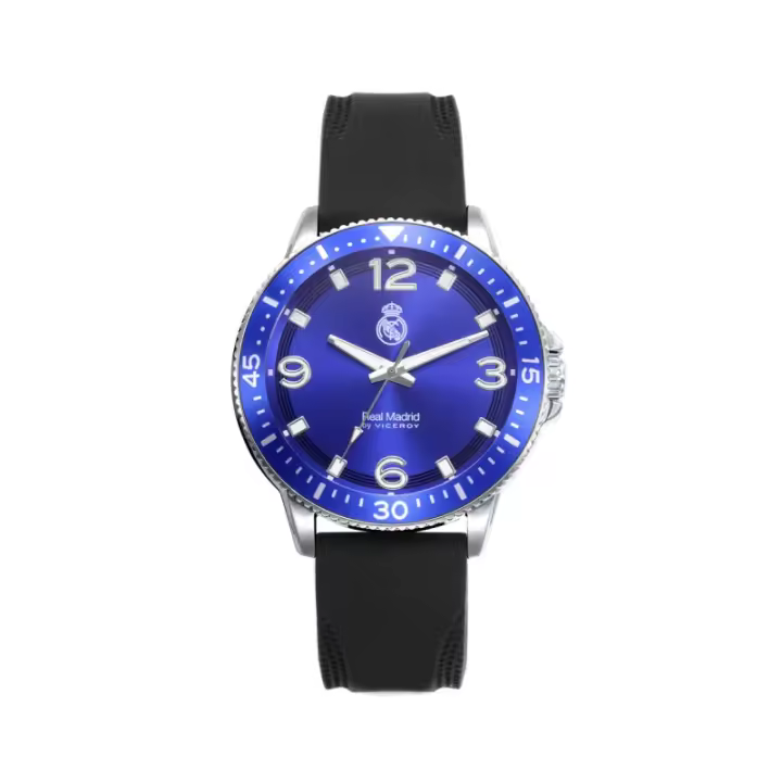 Reloj Real Madrid Viceroy Caballero Esfera Azul Caucho Negro 41135-35 - 1