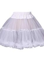 Falda De Tul Rizada Corta Para Mujeres Y Niñas En Color Sólido Y Voluminosa Falda De Tul Burbuja Puffy Media Falda Crinolina Para Prom Sin Anillo - details 2