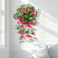 Artificial Vines Morning Glory Plantas Colgantes Falsas Para Decoración De Hogar Jardín Muralla Cerca Decoración De Boda Al Aire Libre Y Macetas - details 2