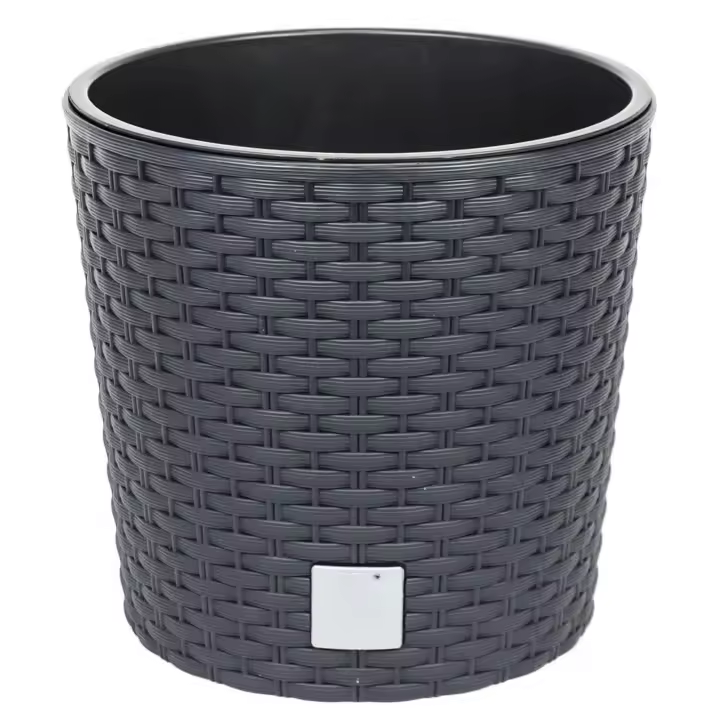 Maceta Prosperplast Rato Round 250L Antracita - Diseño Elegante y Fácil Plantado - 1