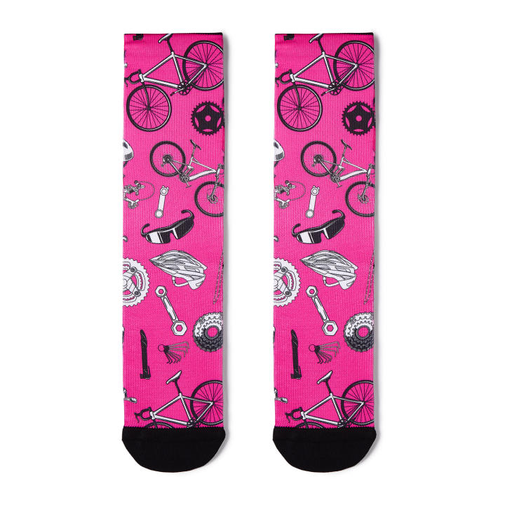 Ruperga 3D Print  - Calcetines Deportivos, Divertidos, Tejido SoftAir+, Termorregulador, para CrossFit, Pádel, Tenis, Running, Skate, Ciclismo, MTB, Senderismo, Yoga, Gimnasio, Trail, BIKE