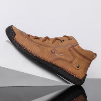 Zapatos Casuales De Cuero Hechos a Mano Para Hombre Con Pelo Para Invierno Mocasines Confort Para Caminar Loafer Planos En Venta Caliente - details 3