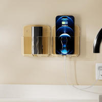Soporte De Pared Para Control Remoto Universal Soporte De Carga Para Teléfono Y Control De Aire Acondicionado Montaje En Pared Organizador De Almacenamiento Para Artículos Domésticos - details 9