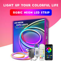 Luces De Neón Rojo Suave Con Bluetooth Y Sincronización De Música 84 LEDs/M Para Dormitorio Sala De Estar Cable De Silicona DC12-24V LED Strip - details 0