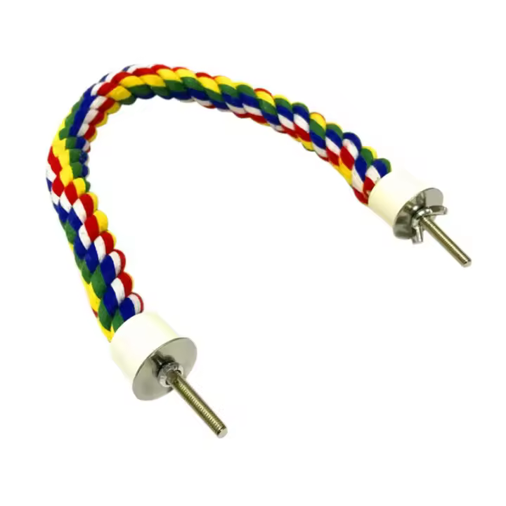 Juguete Para Pájaros De Algodón Colorido Con Correa Y Perches Para Masticar Juguete De Aire Libre Para Cages De Pájaros Juguete De Subida Y Colgaje Para Pájaros Periquitos - 1
