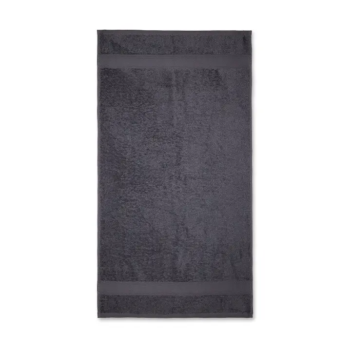 Toalla de lavabo 100%  algodón Gris oscuro 50x90 cm WELLHOME - 1