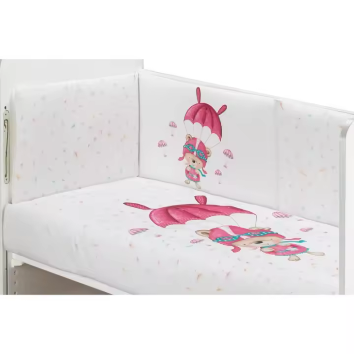 Edredón Cuna y Chichonera  Modelo  Paracaídas rosa  Interbaby - 1