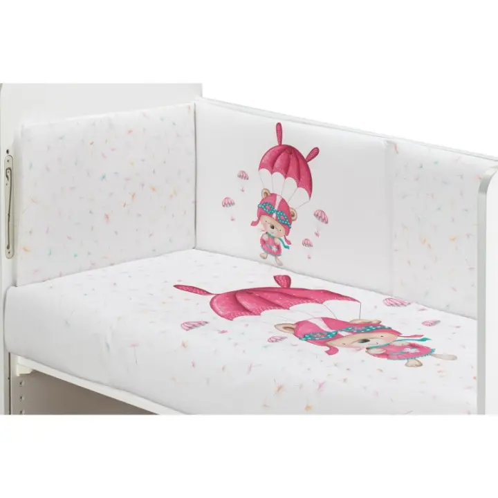 Edredón Cuna y Chichonera  Modelo  Paracaídas rosa  Interbaby - 1