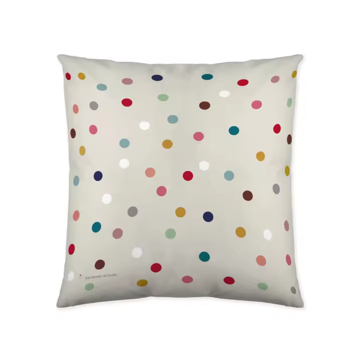 FUNDA DE COJIN VACIO INFANTIL 100% ALGODÓN JUGAR 40x40 CM HACIENDO EL INDIO FABRICADO EN ESPAÑA - 1