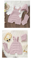 3 unids/set de ropa de Bebe de DOT sólidos de cabrito para recien nacidos, tejido sin Mangas peleles, sombreros, calcetines, trajes para bebés de 0 at 18m - details 10