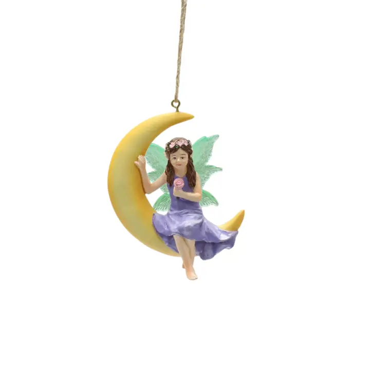 Colgante De Resina Hecho a Mano 1pcs Amor Puro Fae De La Luna Decoración De Jardín Para Día De San Valentín Y Regalo Familiar - 1