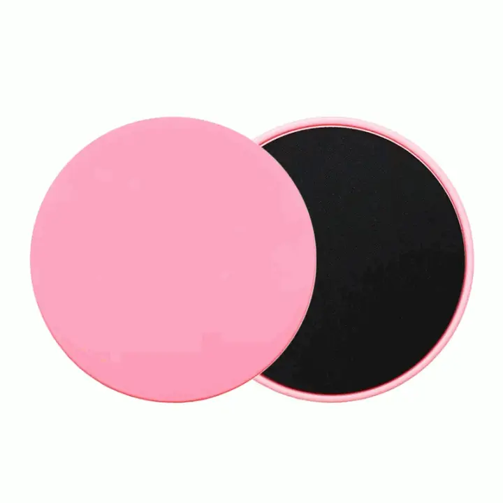 IMAXWAVE Discos deslizantes de doble cara para fitness, yoga y pilates, discos de deslizamiento, sliders para ejercicio y core, discos de entrenamiento, discos para planchas en casa y gimnasio - Rosa - 1
