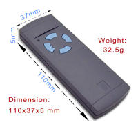 Control Remoto De Repuesto Para Puertas HORMANN HS4 / HS2 / HSM2 / HSM4 / HSE2 / HSE4 40 Botones Gris 40.685 MHz Código Fijo - details 4