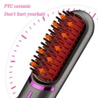 【🏰Corpus Christi】Cepillo Alisador Inalámbrico con Tecnología Iónica - Peine Alisador de Cerámica, Recargable, 3 en 1 (Alisar, Desenredar, Brillo), 30 Segundos Calentamiento, Ideal para Viajes y Cabello Fino - details 2