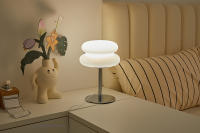 Lámpara De Noche Para Dormitorio Estilo Cremoso Con Enchufe USB Luz De Ambiente Para Sala De Estudio Regulable En Tres Colores - details 6
