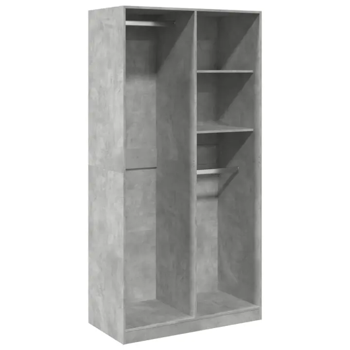 Armaro de Madera contrachapada gris Hormigón 100x50x200 cm - 1